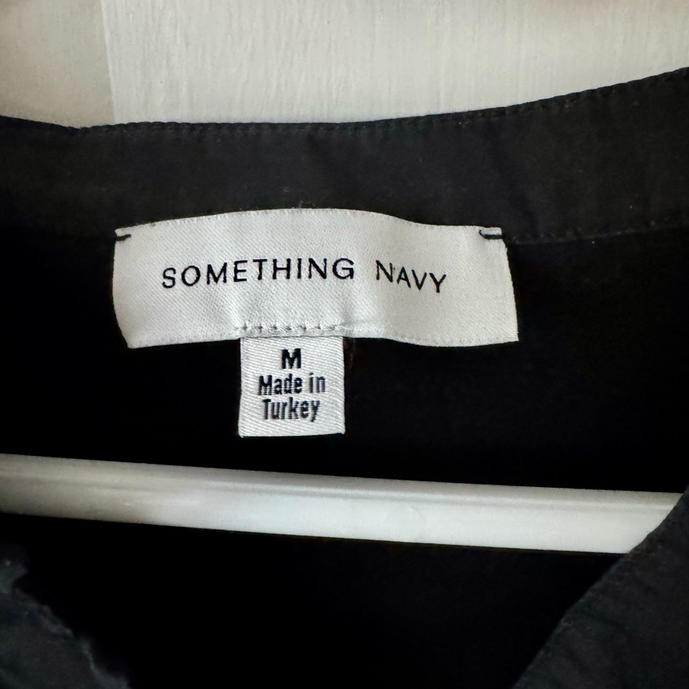 Something Navy Black Button Blouse - image 3
